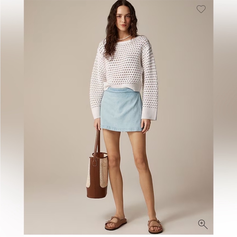 Jcrew Light Denim Mini Skort